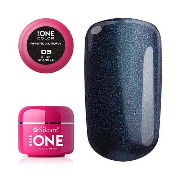 Base one - UV Gel - Mystic Aurora - Blue Sparkle - 05 - 5 gram
