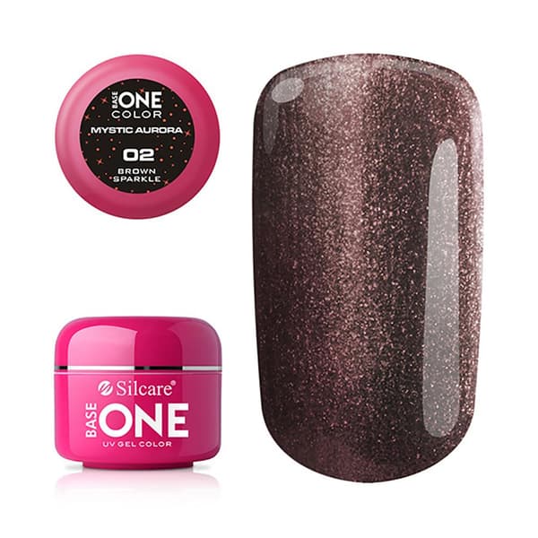 Base one - UV Gel - Mystic Aurora - Brown Sparkle - 02 - 5 gram