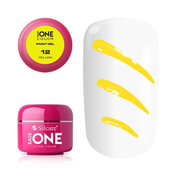 Base One - UV Gel - Paint Gel - Yellow - 12 - 5 gram