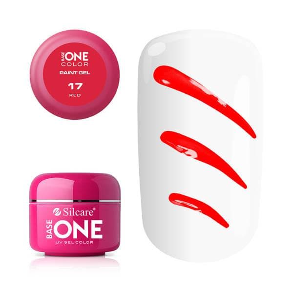 Base One - UV Gel - Paint Gel - Red - 17 - 5 gram