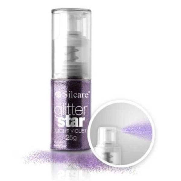 Silcare - Nagelglitter på pumpflaska - Light Violet - 25 gram