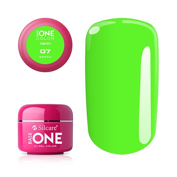 Base one - UV Gel - Neon - Green - 07 - 5 gram