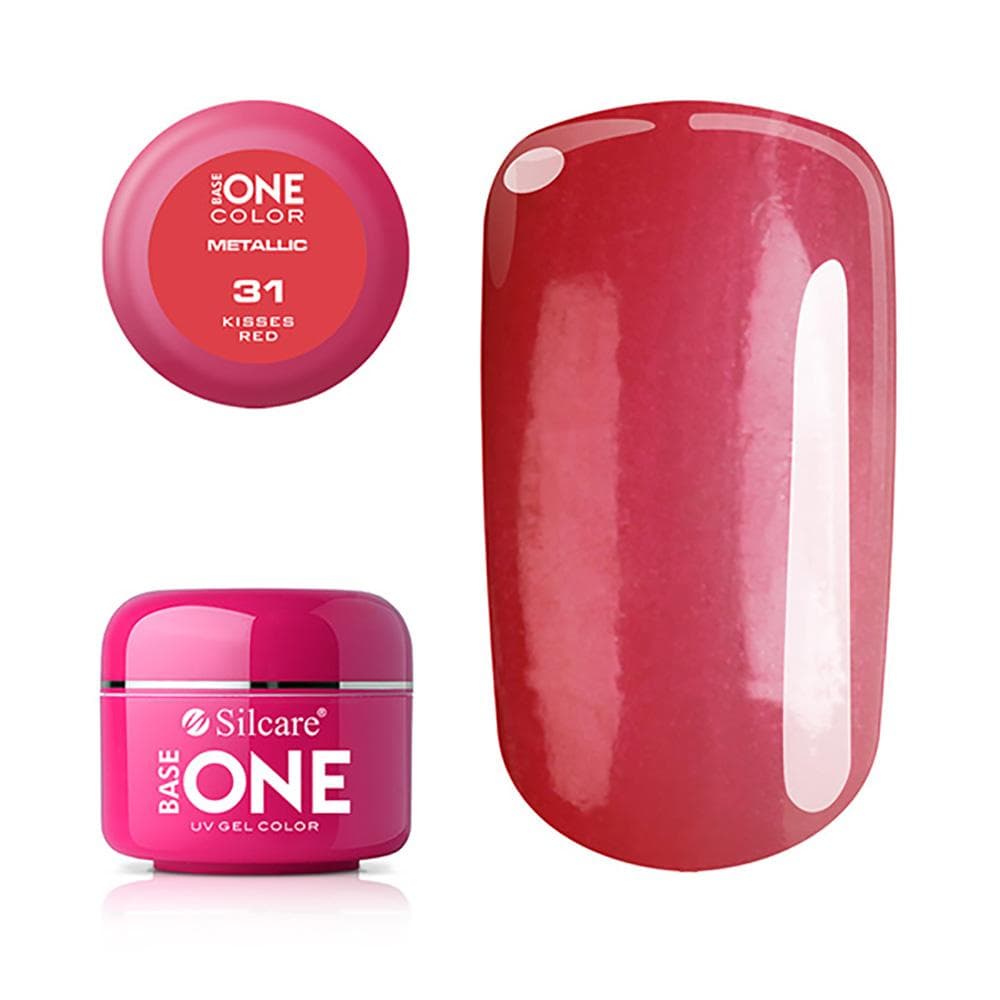 Base One - UV Gel - Metallic - Kisses red - 31 - 5g