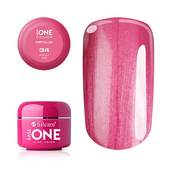 Base One - UV Gel - Metallic - Pinky Pie - 34 - 5g