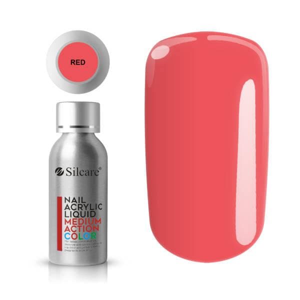 Akrylvätska - Silcare - Red - Medium Action Comfort - 50 ml