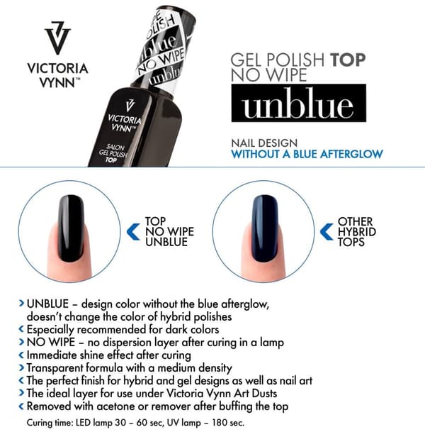 Top coat - Unblue - No Wipe - 8 ml - Victoria Vynn - Gel Polish