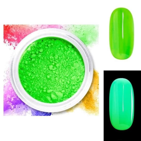 Neon pigment / pulver - Grön - 02