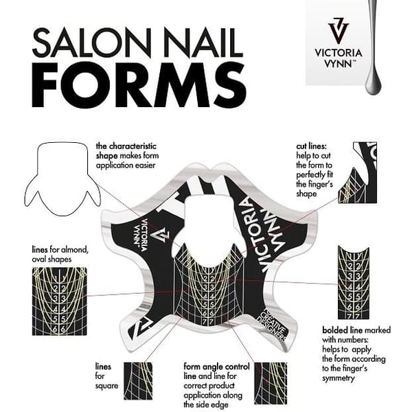 Nagelmallar - 400 st Salon - Victoria Vynn