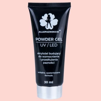 Akrylgel - Powder gel - Nude 30 ml - Allepaznokcie