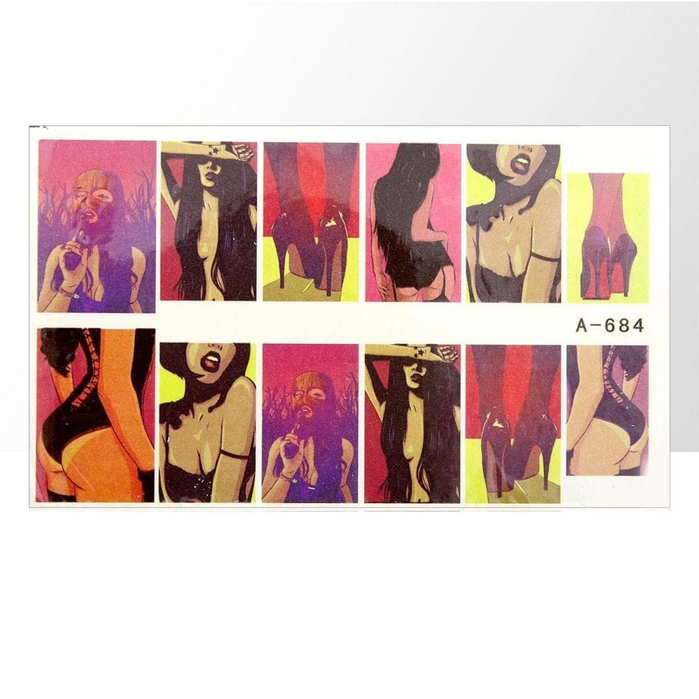 Vattendekaler - Pinup - A684 - För naglar