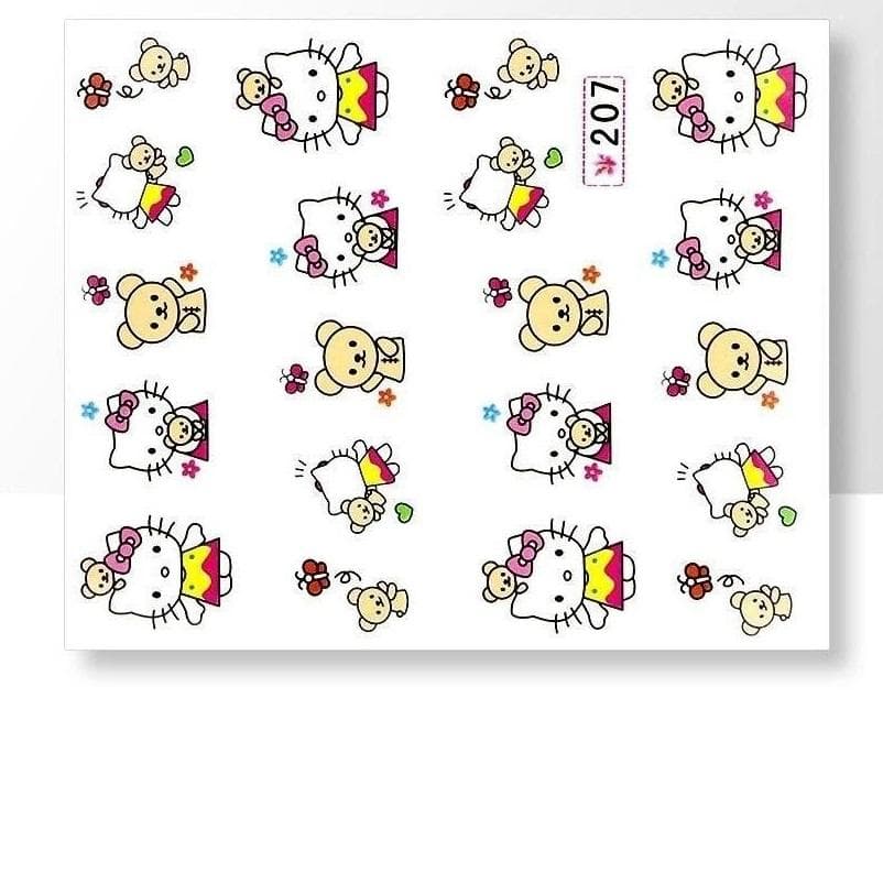 Vattendekaler - Hello Kitty - 207 - För naglar