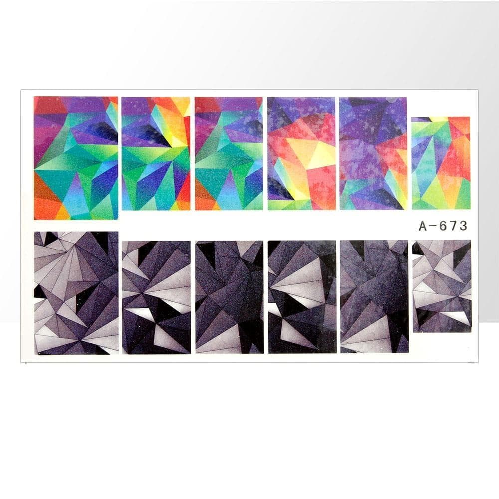 Vattendekaler - Trianglar - A673 - För naglar