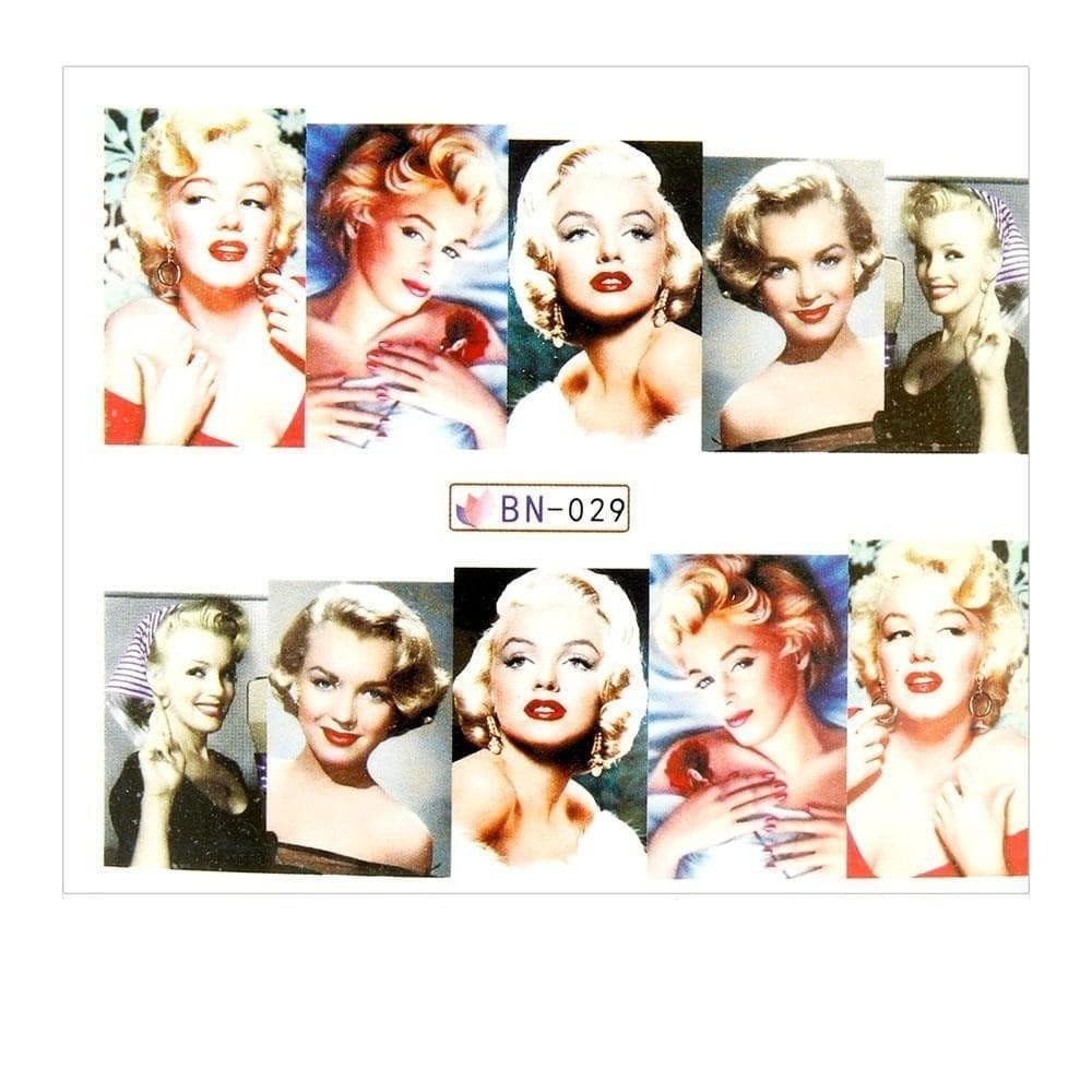 Vattendekaler - Marilyn Monroe - BN-029 - För naglar
