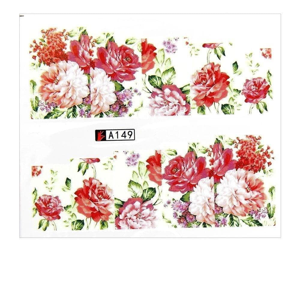Vattendekaler - Blommor - A149 - För naglar