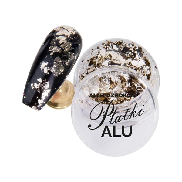 Nageldekorationer - Metall / Alu flingor - 09