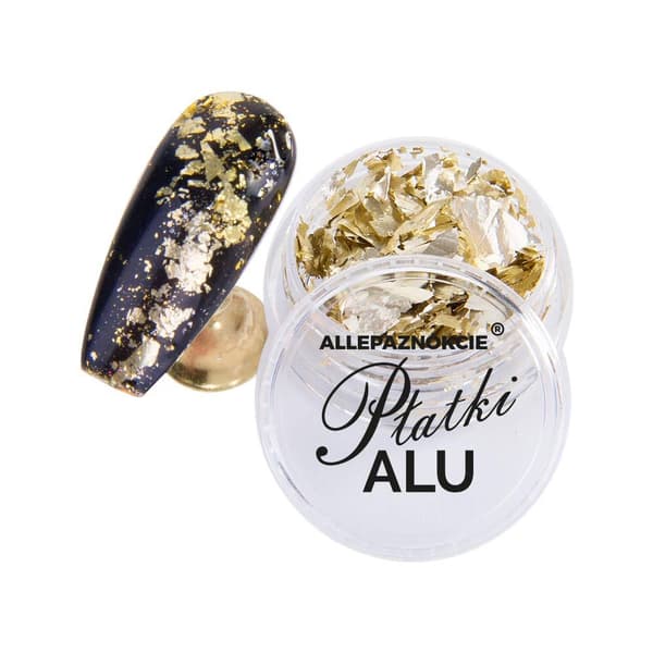 Nageldekorationer - Metall / Alu flingor - 10