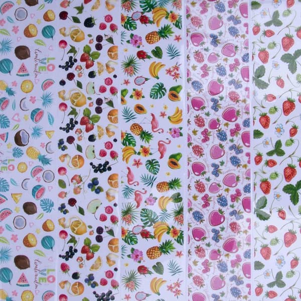 Nagelfolie / folie - Set 10 färger - 100 cm / st