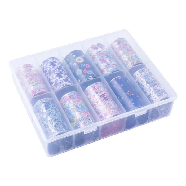 Nagelfolie / folie - Set 10 färger - 100 cm / st