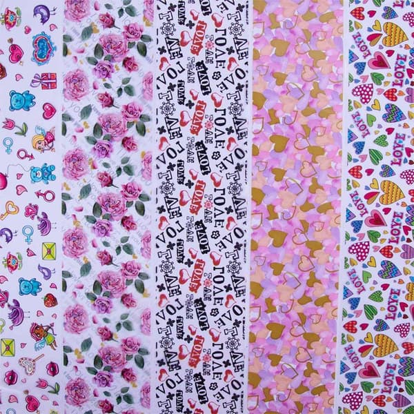 Nagelfolie / folie - Set 10 färger - 100 cm / st
