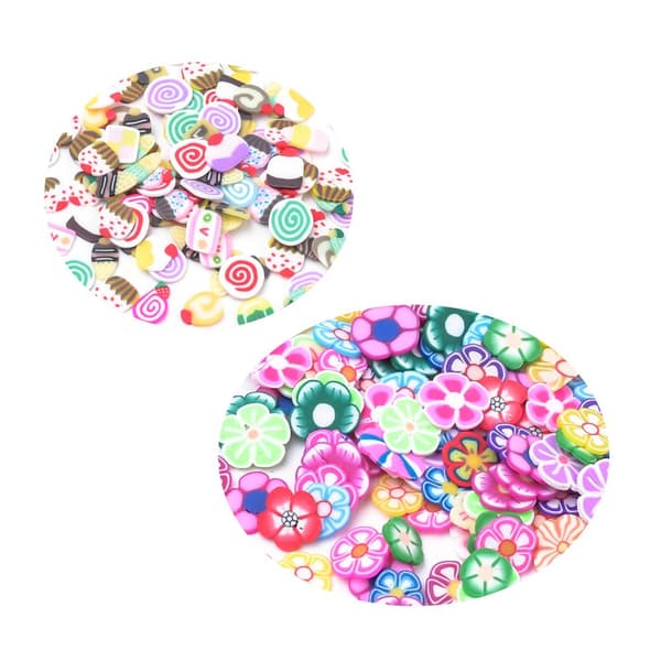 Nageldekor mix 2 påsar frukt bakelse fimo