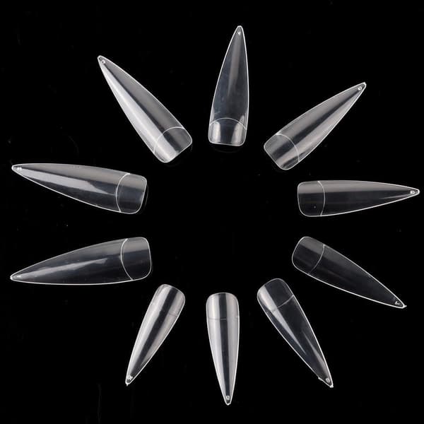 500st nageltippar stiletto extra lång tippar lösnaglar nageltips