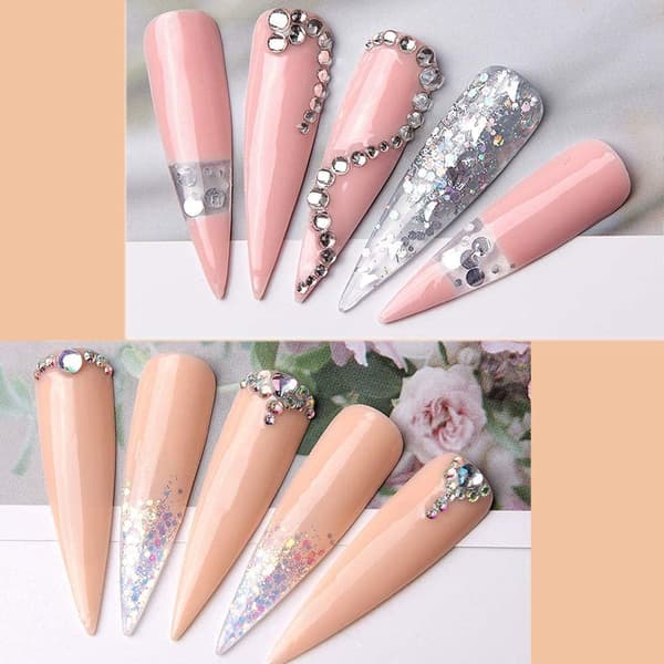 500st nageltippar stiletto extra lång tippar lösnaglar nageltips