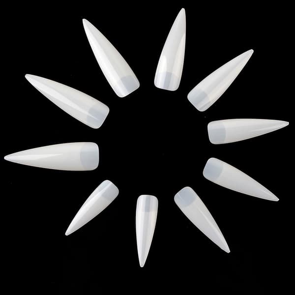 500st nageltippar stiletto extra lång tippar lösnaglar nageltips
