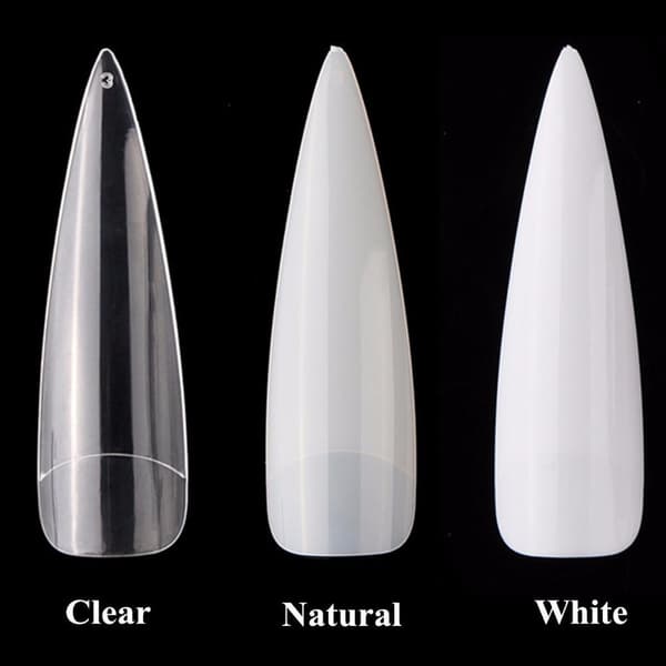 500st nageltippar stiletto extra lång tippar lösnaglar nageltips