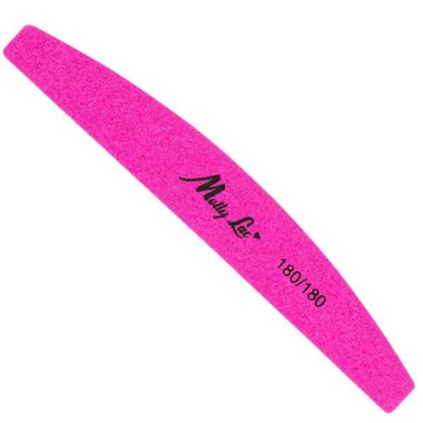 5-pack Molly Lac - Nagelfil - 180/180 - Halvmåne - Rosa