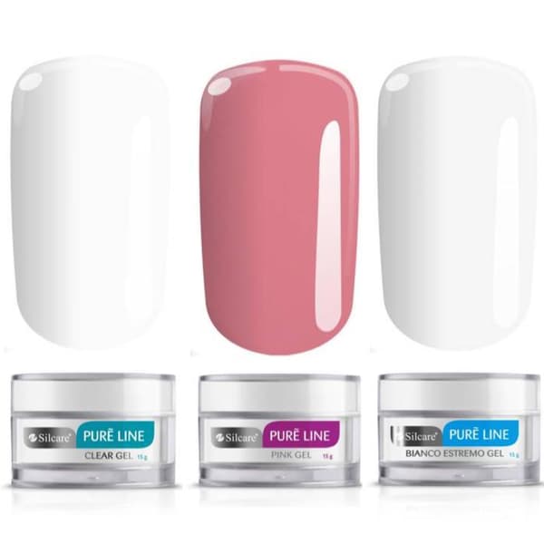 3-pakkaus Pure line - Builder - Kirkas, Pinkki, Bianco extremo 45g