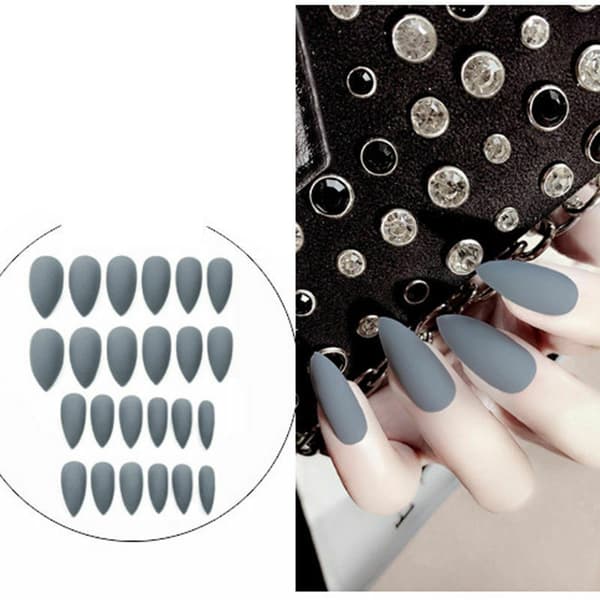 24pcs/Set False Nails Full Cover Artificial Ballerina Nail Tips Manicure