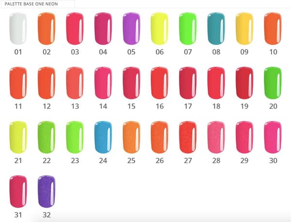 5-pack Base one - Neon - Sett 5g UV gel