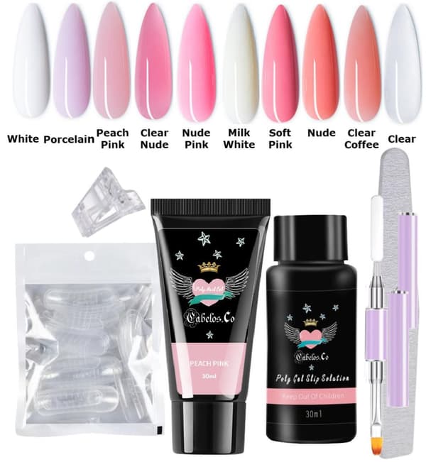 Bygger  Polygel Negle Kit Clear Coffee