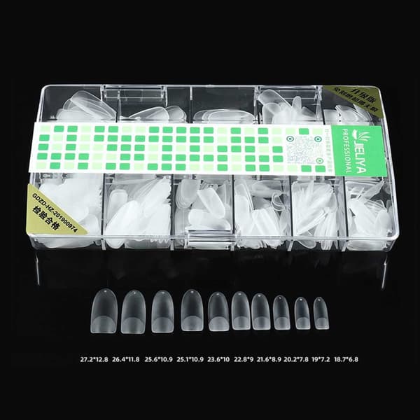 500 pcs negletips ovale klare løse negle akryl tip