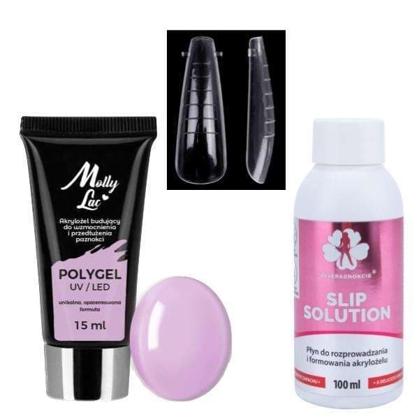 Kit Polygel Wild orkidea - Dualform, muotokärjet - Liukuliuos
