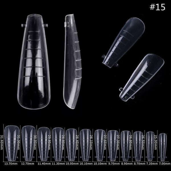 48 stk negleform for polygel - Akrylnegler - Spikerspisser, Dual form