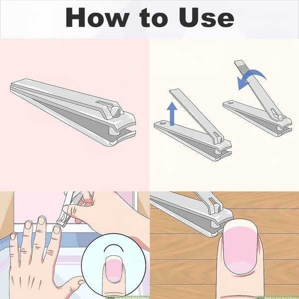 2pcs Stainless Steel Nail Clippers Manicure & Pedicure Toe Finger Nails