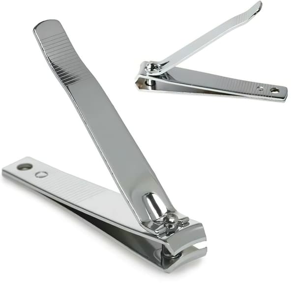 2pcs Stainless Steel Nail Clippers Manicure & Pedicure Toe Finger Nails