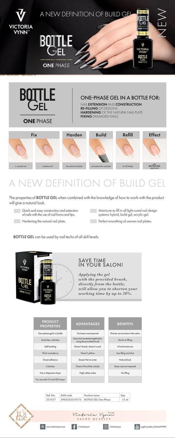 Victoria Vynn - Bottle Gel - Naked Nude - Builder 15ml - En-fas