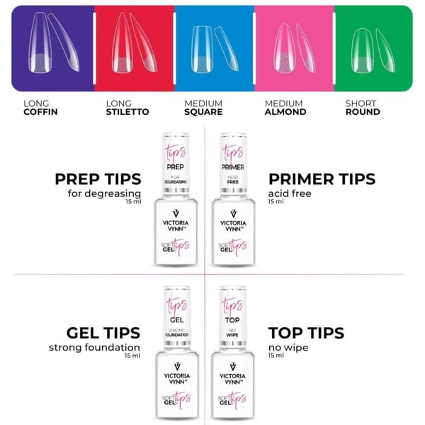 Prep Tips - 15ml - Soft gel tips - Victoria Vynn