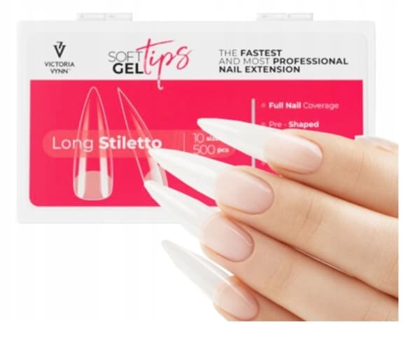 Tippar - Long Stiletto - Soft gel tips - Victoria Vynn