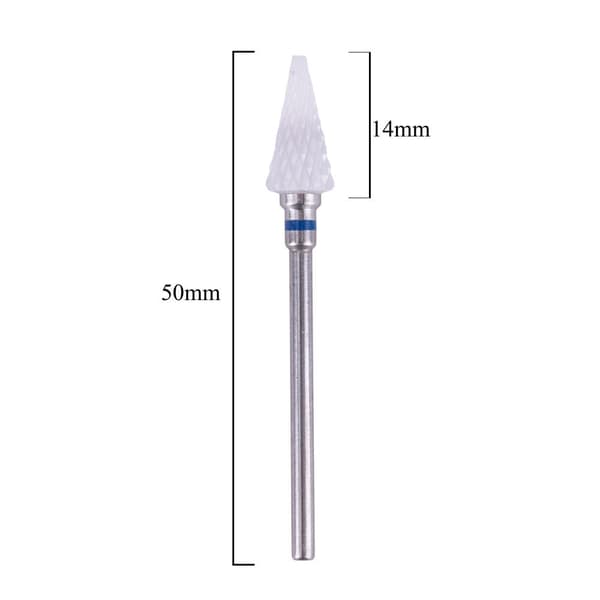 Keramisk slip bits - Vit / Blå - Triangel kon - M 3/32
