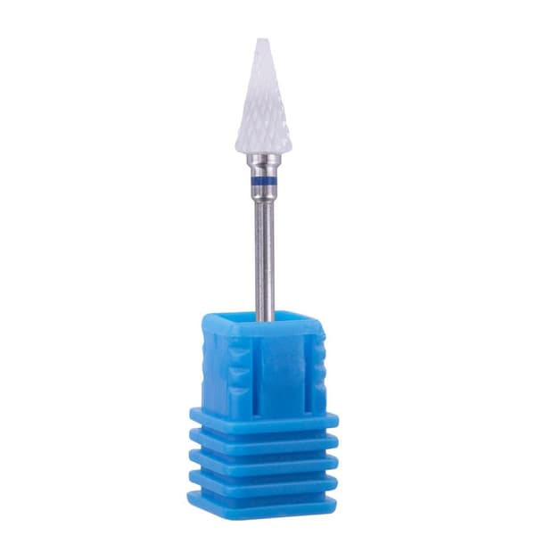 Keramisk slip bits - Vit / Blå - Triangel kon - M 3/32