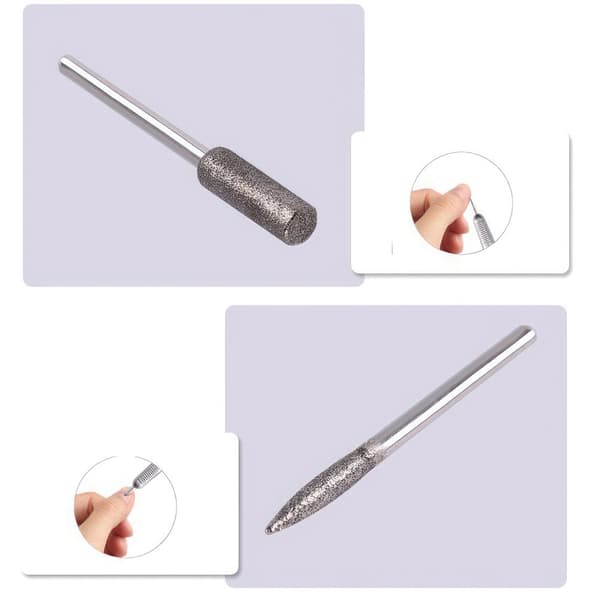 6 Stk Professionelt Negleborrsæt - Diamantslibebånd til Manicure & Pedicure