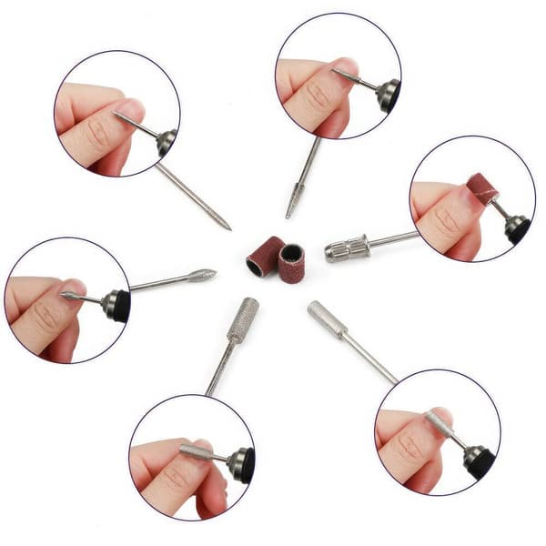 6 Stk Professionelt Negleborrsæt - Diamantslibebånd til Manicure & Pedicure