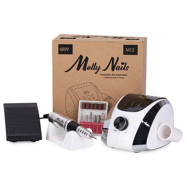 Elektrisk nagelfil - M13 - 35000 RPM - 68W - Vit / Silver
