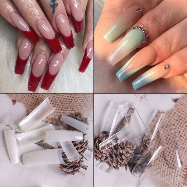 Långa Lös Nagelspetsar för Perfekta Drömnaglar