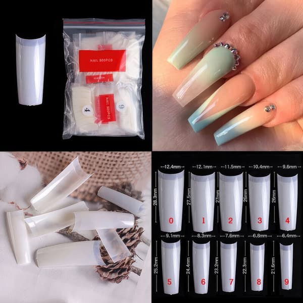 Långa Lös Nagelspetsar för Perfekta Drömnaglar