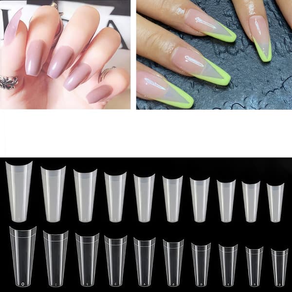 Långa Lös Nagelspetsar för Perfekta Drömnaglar