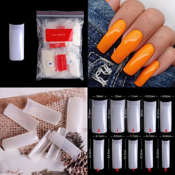 Långa Lös Nagelspetsar för Perfekta Drömnaglar